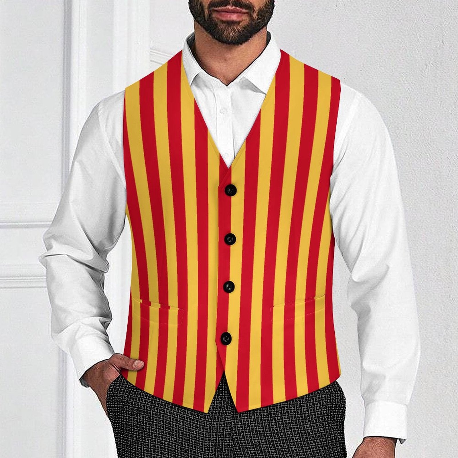 Sun Stripe Fancy Mens Suit Vest