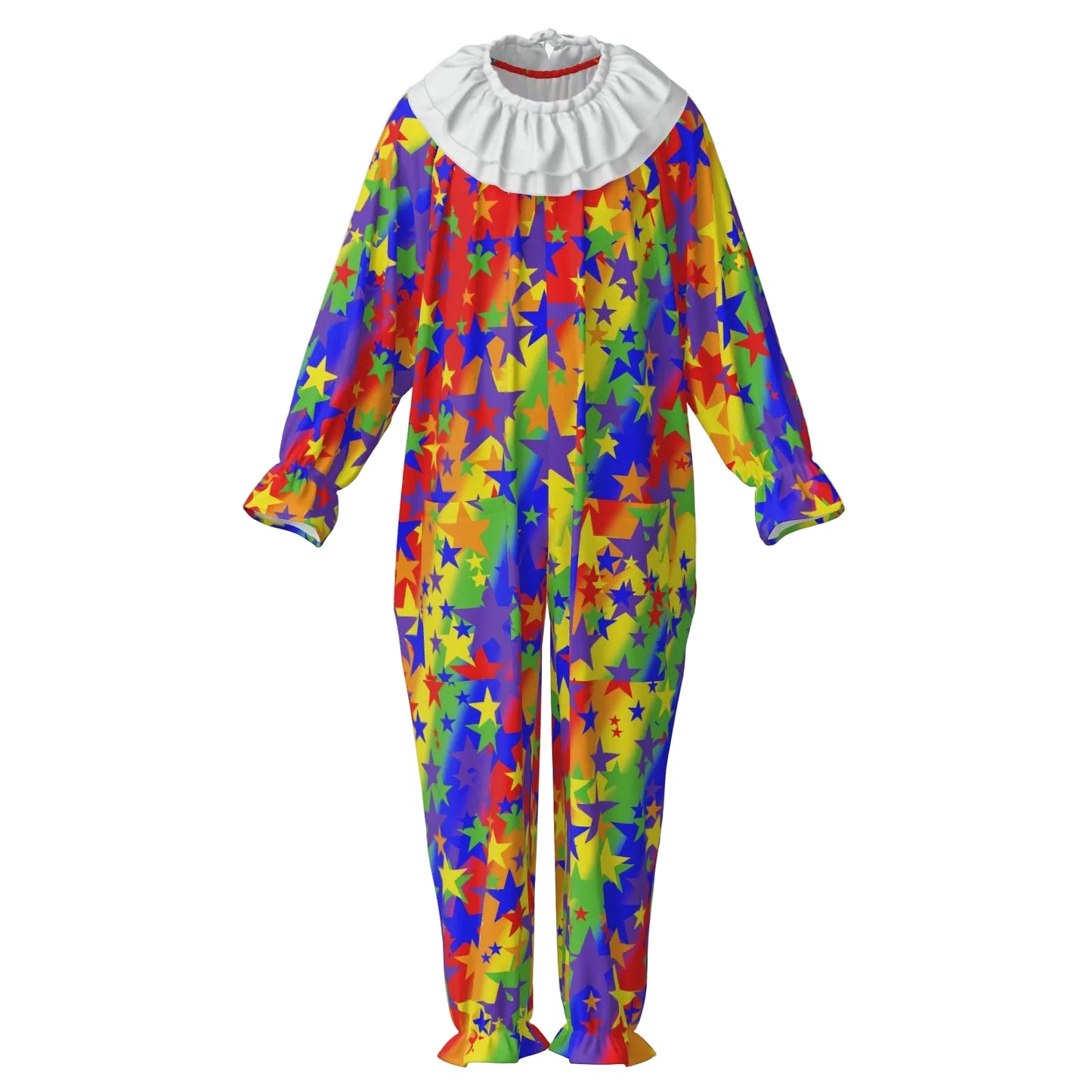 tutti Stars Rainbow Clown Suit n White Collar 