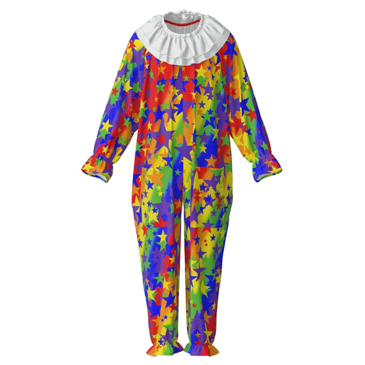 tutti Stars Rainbow Clown Suit n White Collar 