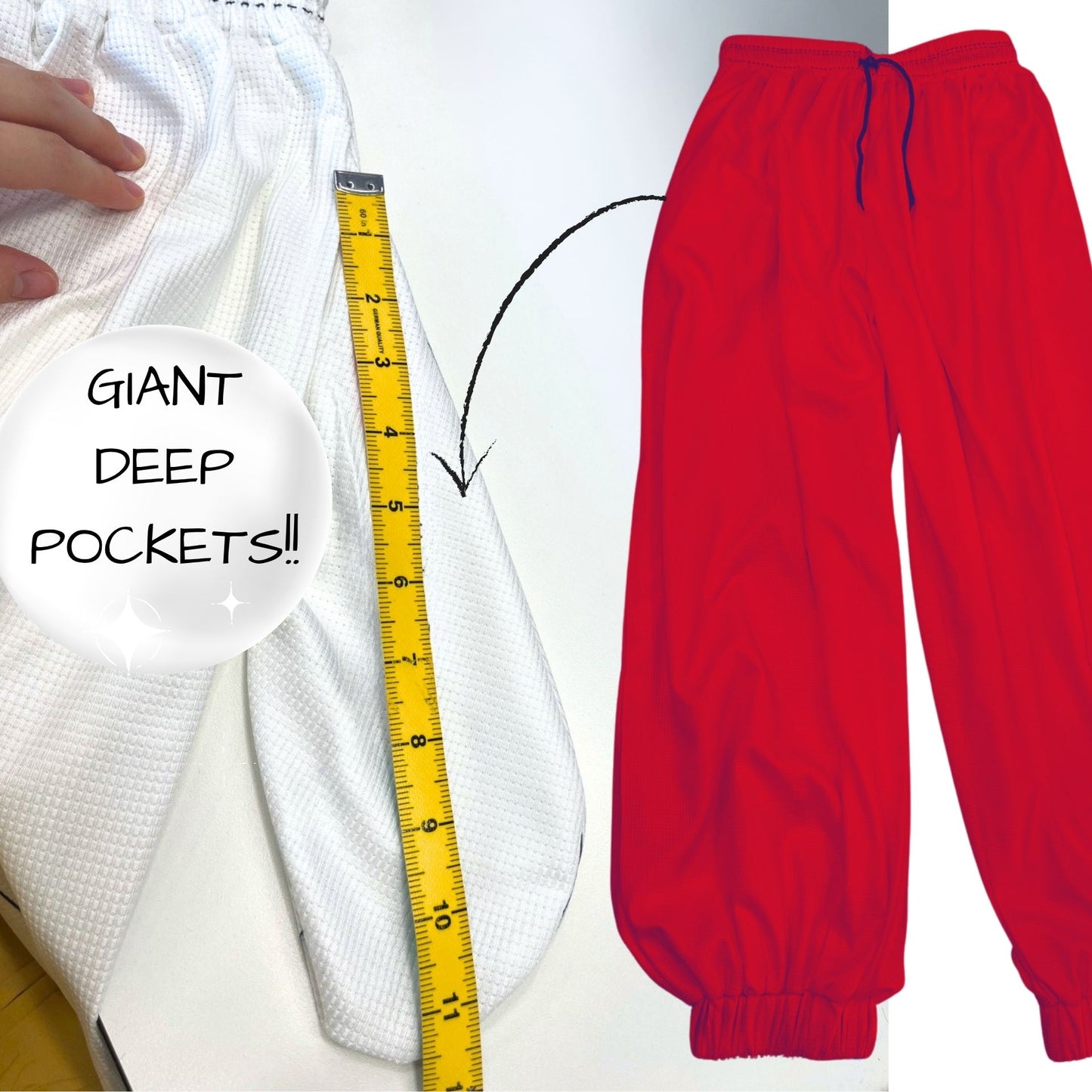 Slashed Jester Pantaloons Maroon Red Black