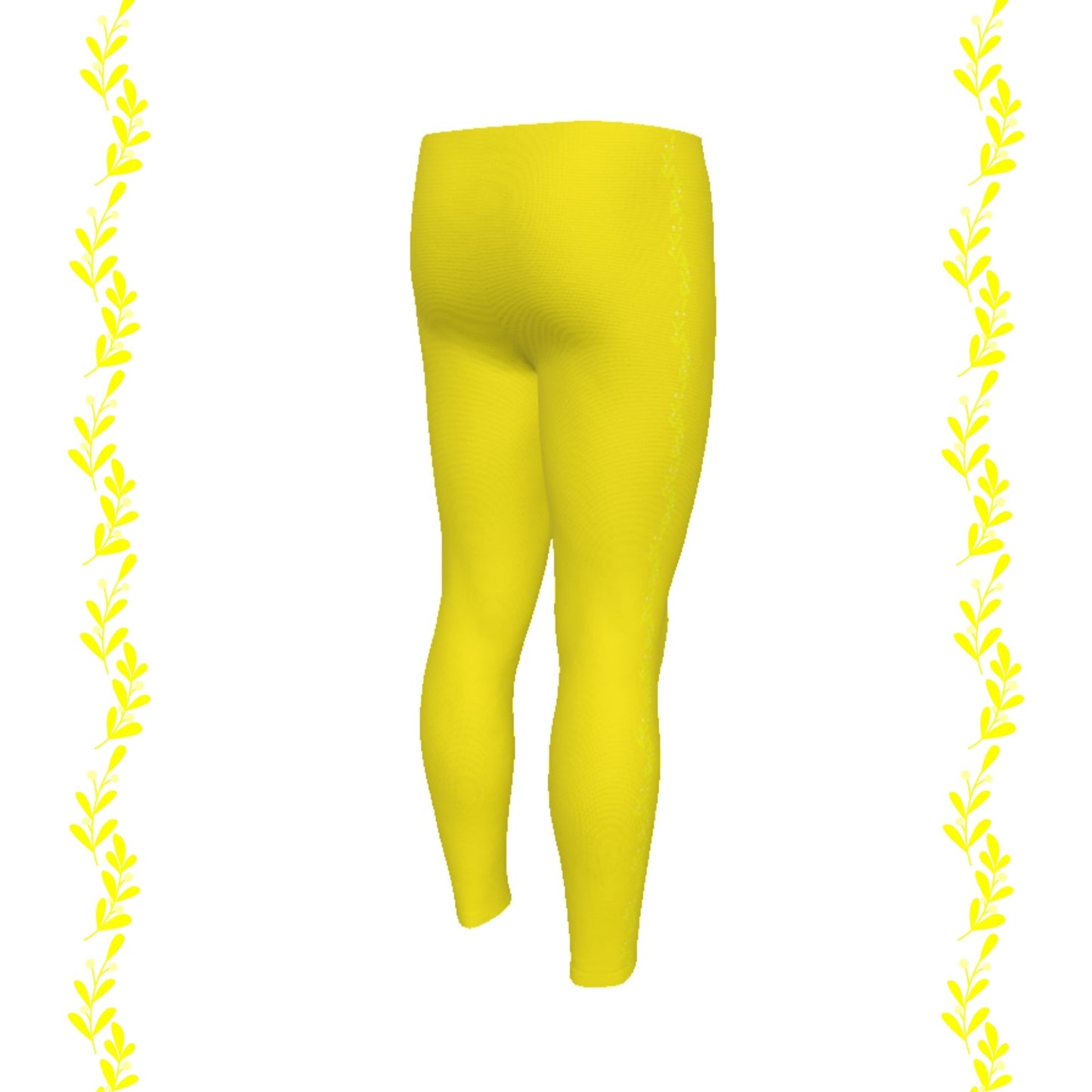 Yellow Men's leggings, Xmas Elf Cosplay Pants