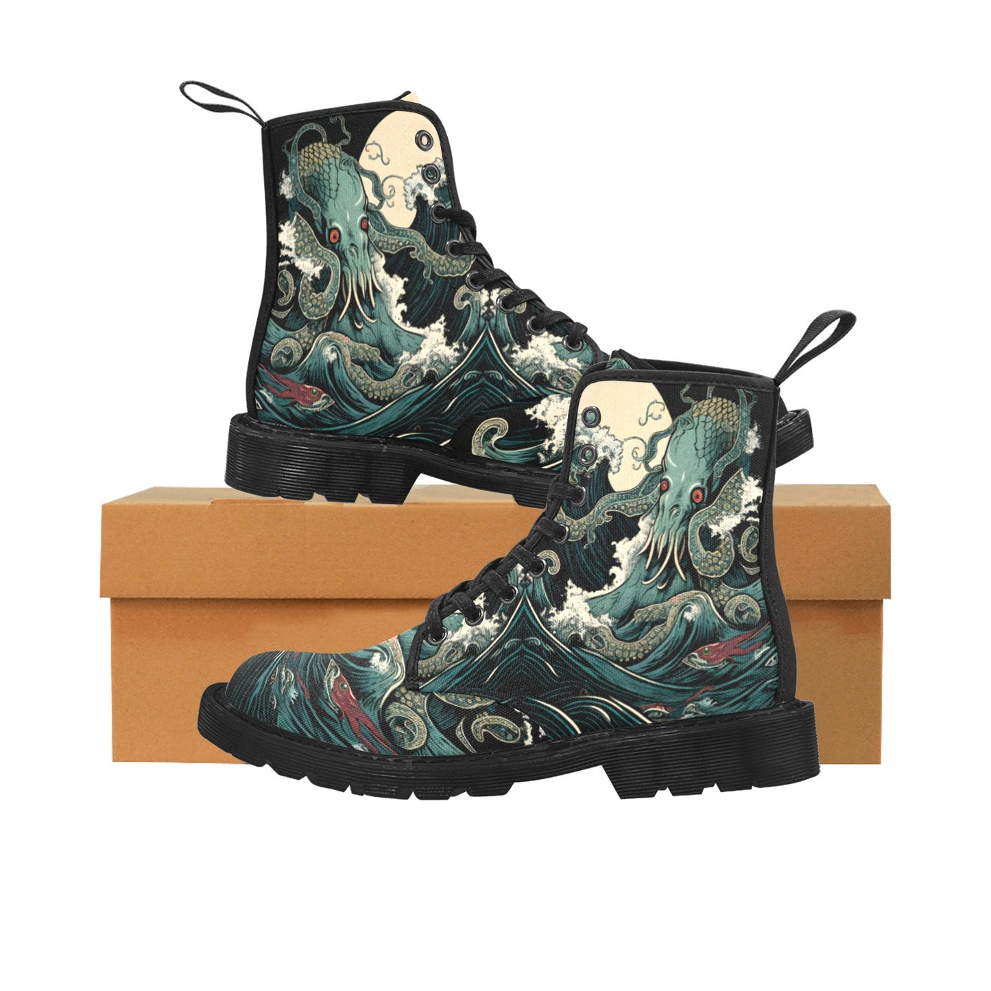 Abyssal Dreams Cthulhu Combat Boots Unisex Size